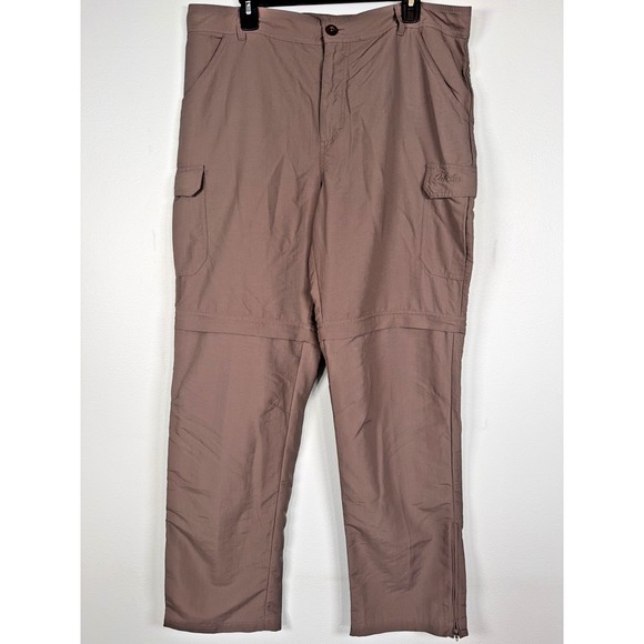 Cabela's Classic Fit Convertible Hiking Pants/Shorts Nylon Green Cargo 36x34 - Picture 1 of 9